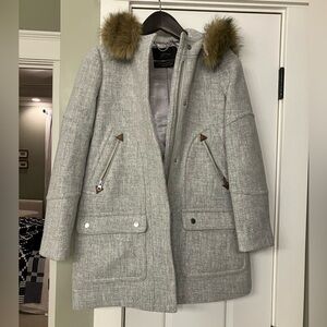 J. Crew wool parka, size 00 petite